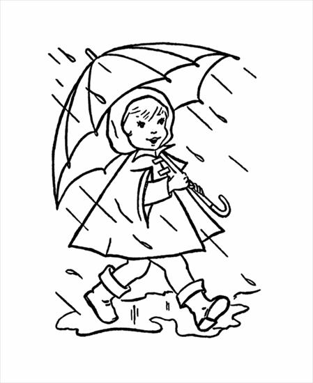 deszcz, parasole - deszcz, burza, pogoda - kolorowanka 115.gif