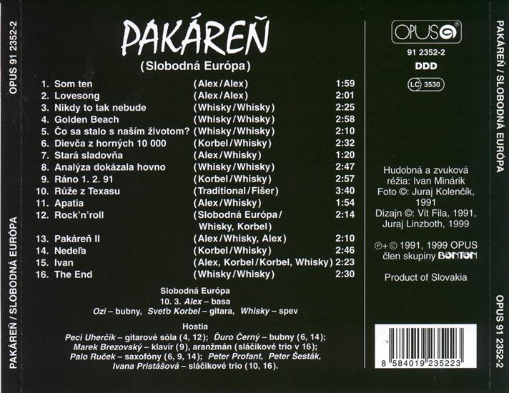1991 - Pakre - Slobodn Európa - Pakre-back.jpg