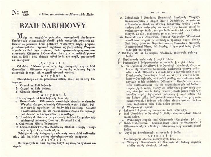 Dokumenty i odezwy - Rozporządzenie Rządu Narodowego w sprawie żołdu z 1831 - 1.jpg